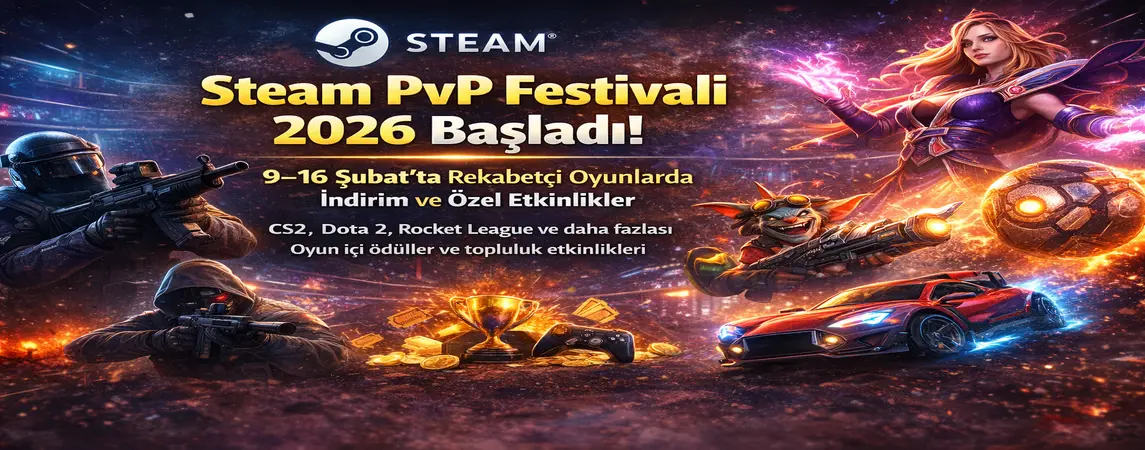 Steam PvP Festivali 2026 Başladı: Rekabetçi Oyunlarda Dev İndirim ve Özel Etkinlikler