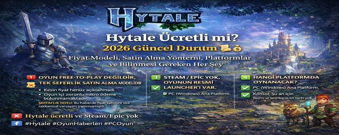 Hytale Ücretli mi? 2026 Güncel Durum: Fiyat Modeli, Satın Alma Yöntemi, Platformlar ve Bilinmesi Gereken Her Şey