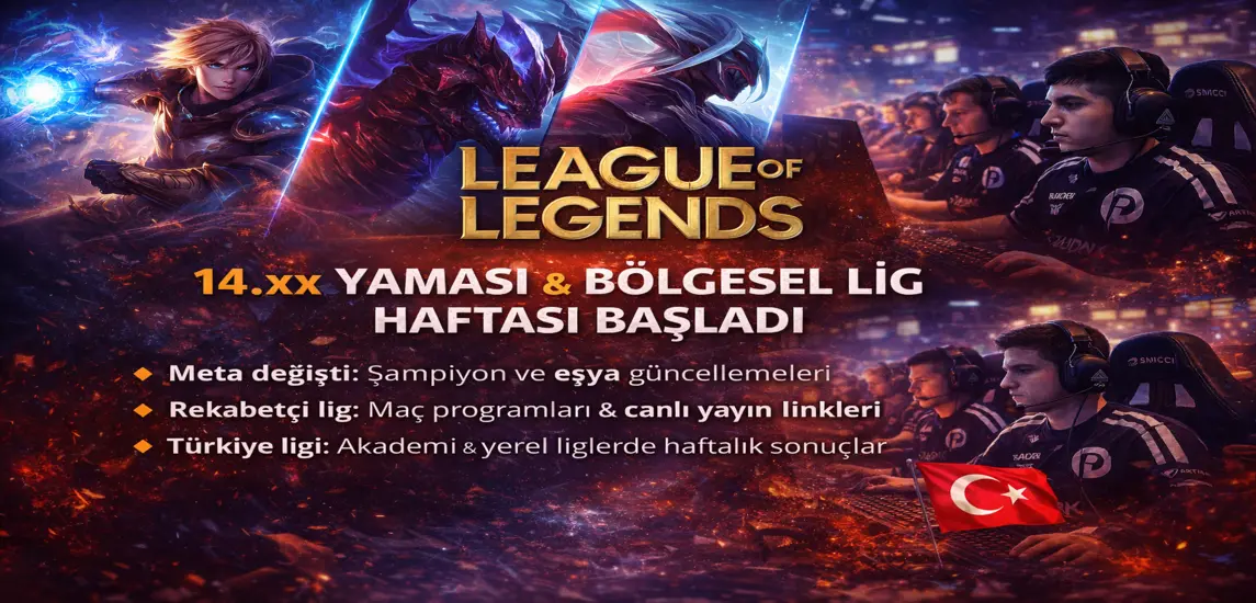 League of Legends 14.xx Yaması Yayında: Meta Değişti, Bölgesel Lig Haftası Başladı, Türkiye Liglerinde Son Durum