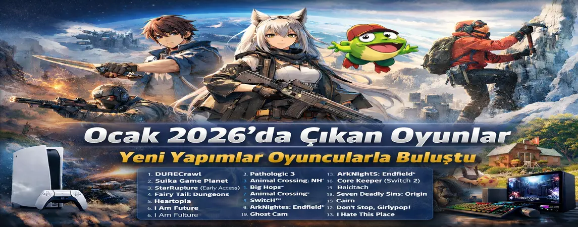 Ocak 2026’da Çıkan Oyunlar: Yeni Yapımlar Oyuncularla Buluştu