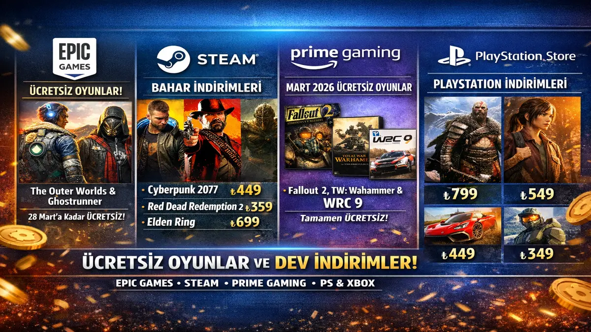 Oyun Platformlarında Büyük Kampanya Dalgası: Ücretsiz Oyunlar ve Dev İndirimler Açıklandı