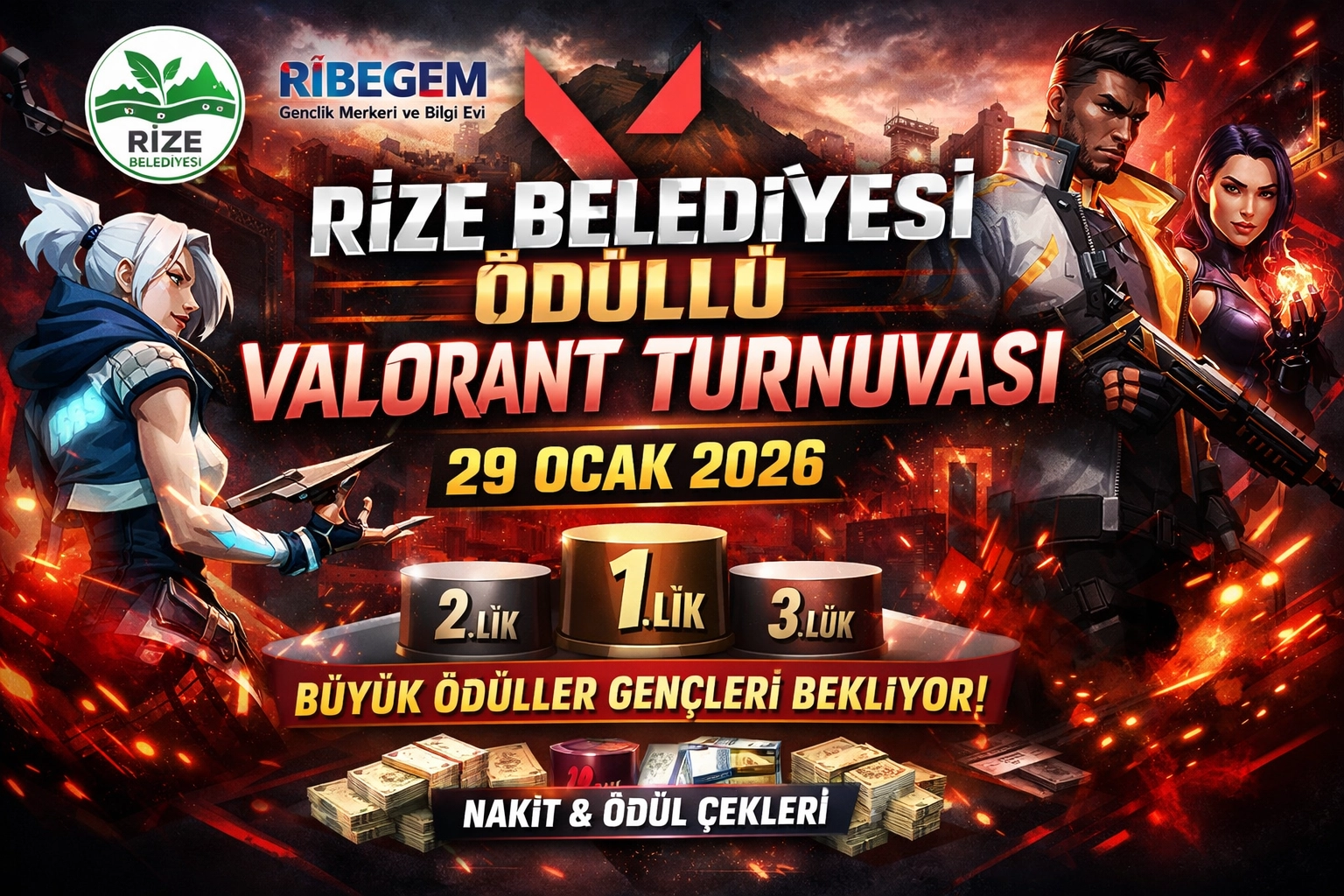 Rize Belediyesi’nden Ödüllü VALORANT E-Spor Turnuvası: RİBEGEM Gençleri Rekabete Taşıdı