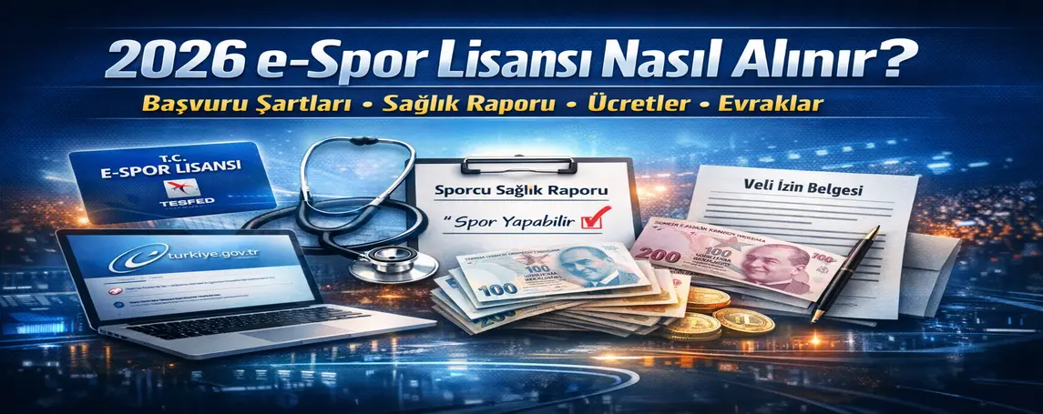 2026 e-Spor Lisansı Nasıl Alınır? Başvuru Şartları, Sağlık Raporu, Ücretler ve Gerekli Evraklar (Tam Rehber)