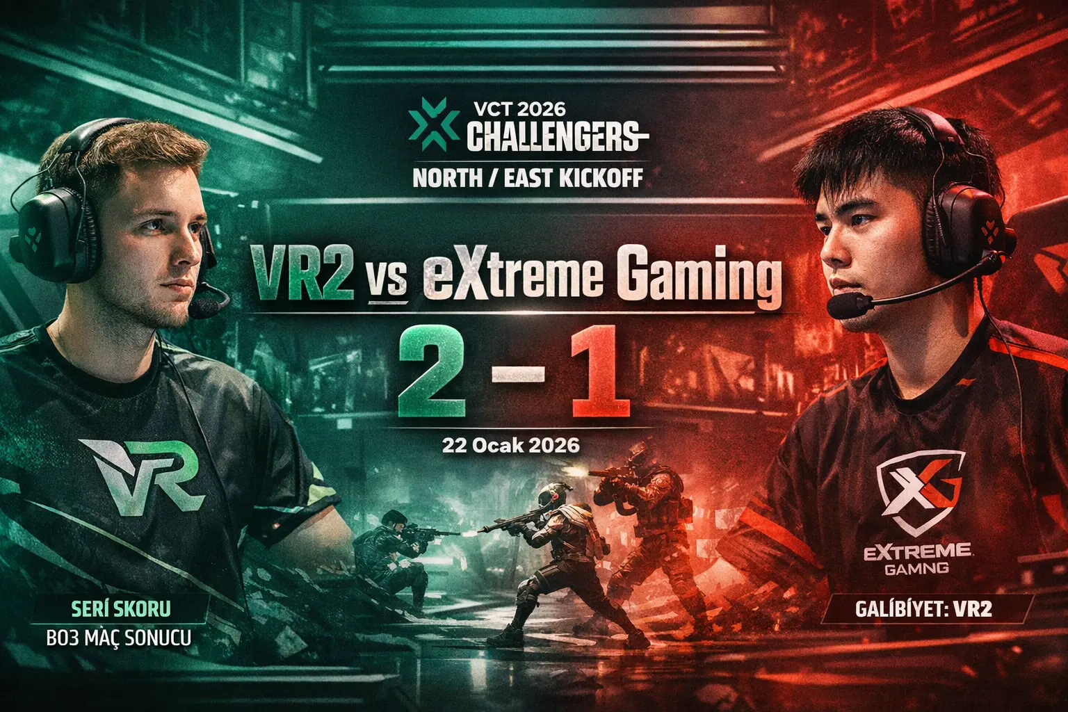 VCT 2026 Challengers North/East Kickoff’ta VR2, eXtreme Gaming’i 2-1 Mağlup Etti